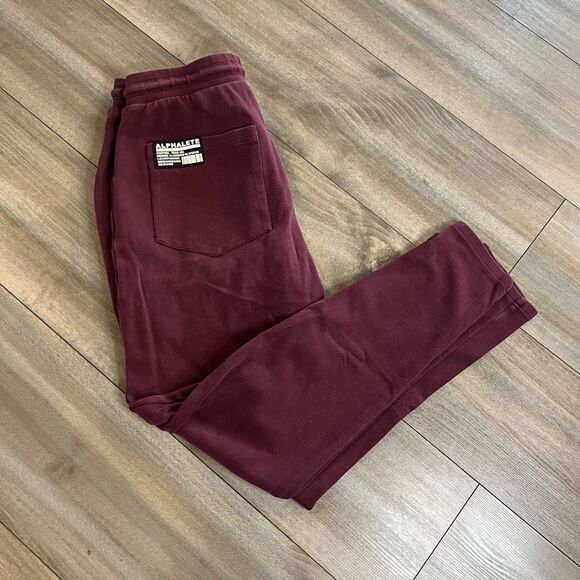 Alphalete Burgundy Athletic Workout Joggers Men Medium Bin I-24 - Picture 1 of 6